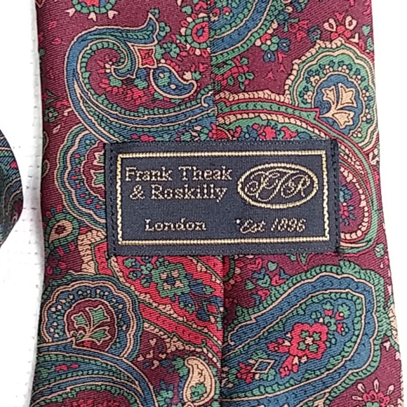 Frank Theak & Roskilly Paisley Tie - Picture 3 of 5